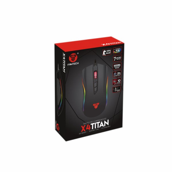 Fantech X4S Titan 7 Button USB Gaming Mouse Black - Image 3